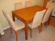 DINING ROOM TABLE and six chairs,  extendable dining room....