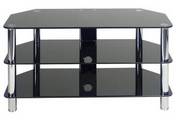 Serano SB1050 plasma TV Stand black glass table